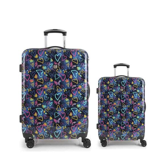 Gabol Trolley Valiz Kabin ve Orta Boy Lacivert Tizas 234346