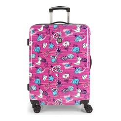 Gabol Trolley Valiz Orta Boy Pembe Sticker 234146 - Thumbnail