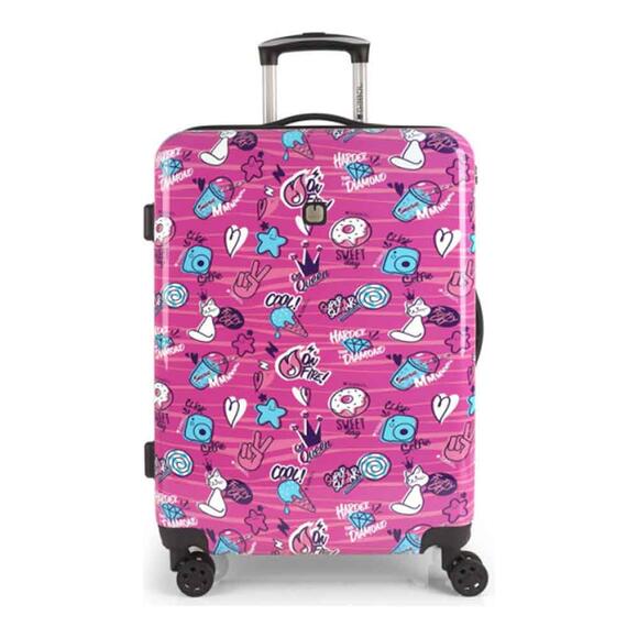 Gabol Trolley Valiz Orta Boy Pembe Sticker 234146