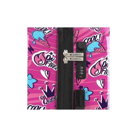 Gabol Trolley Valiz Orta Boy Pembe Sticker 234146