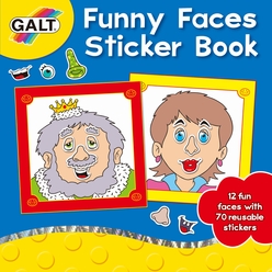 Galt Funny Faces Sticker Book Aktivite Kitabı A3069A - Thumbnail
