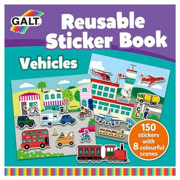 GALT REUSABLE STİCKER BOOK-VEHİCLES 3 YAŞ+ 1005107