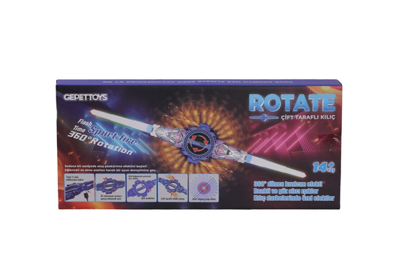Gepettoys Led Kıvılcım Efektli 360 Derece Dönen Karışık Renk Işın Kılıcı