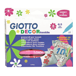 Giotto Decor Tekstil Boya Kalemi 6 Renk 494800 - Thumbnail