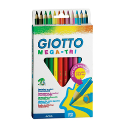 Giotto Mega-Tri Jumbo Kuruboya Kalemi 12 Renk 220600TR - Thumbnail