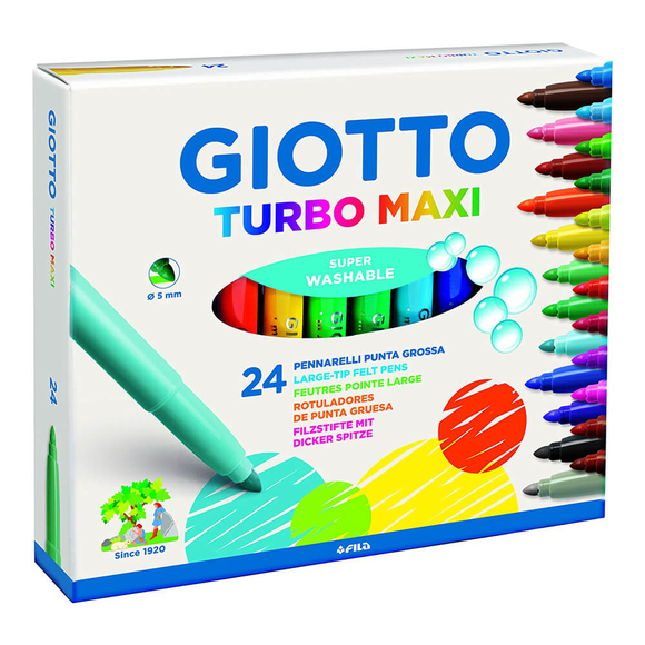 Giotto Turbo Maxi Keçeli Kalem 24 Renk 455000