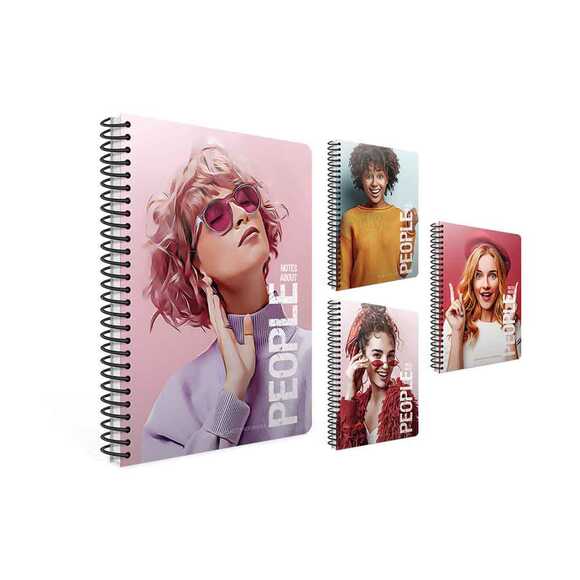 Gıpta 17x24cm 120 Yaprak Çizgili People Spiralli Sert Kapak Defter 6260000