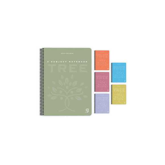 Gıpta A4 120 Yaprak Kareli Tree Spiralli Seperatörlü Pp Kapak Defter 6950000