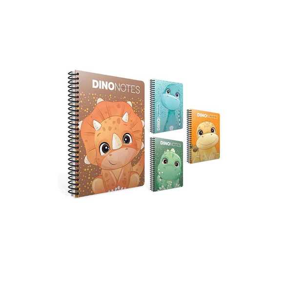 Gıpta A4 80 Yaprak Kareli Dino Notes Spiralli Karton Kapak Defter 7182000