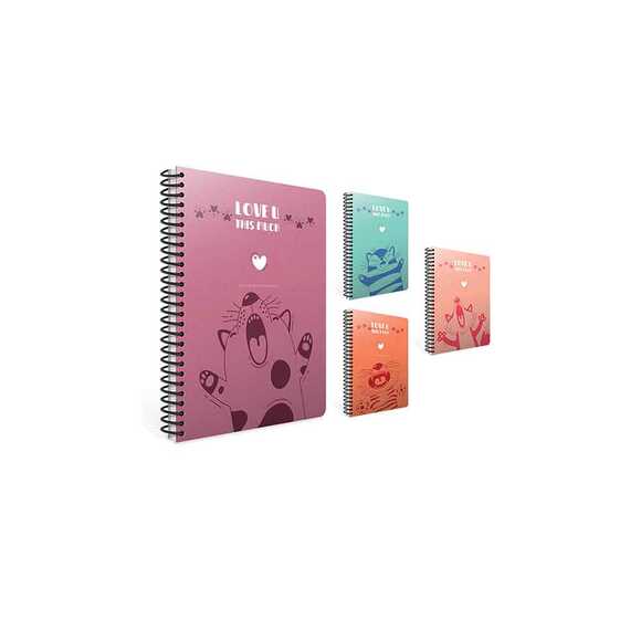 Gıpta A4 80 Yaprak Kareli Love U Spiralli Pp Kapak Defter 7221000