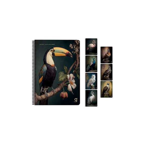 Gıpta A4 80 Yaprak Kareli Natura Spiralli Karton Kapak Defter 7058000