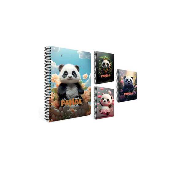 Gıpta A4 80 Yaprak Kareli Panda Spiralli Karton Kapak Defter 7088000
