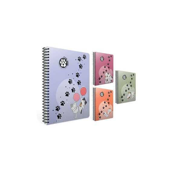 Gıpta A4 80 Yaprak Kareli Paw Spiralli Pp Kapak Defter 7072000