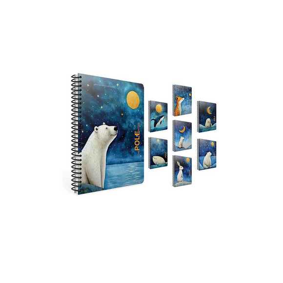 Gıpta A4 80 Yaprak Kareli Pole Notes Spiralli Pp Kapak Defter 7273000