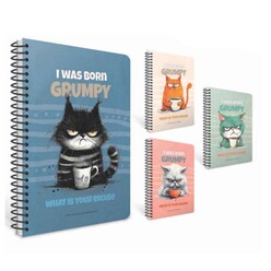 Gıpta A4 80Yp. Grumpy Notes Spiralli Pressboard Kapak Defter Kareli 7600 - Thumbnail