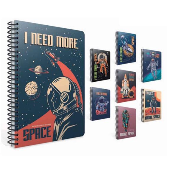 Gıpta A4 80yp. Space Spiralli Karton Kapak Defter Kareli 5344000