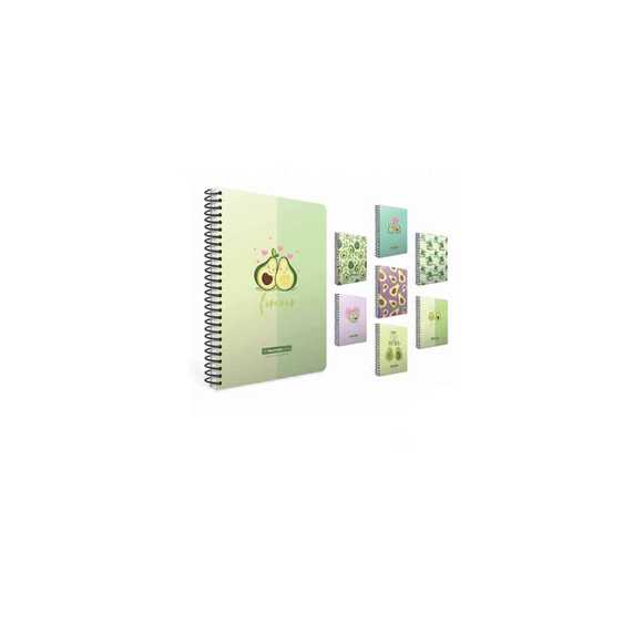 Gıpta A5 80 Yaprak Kareli Avocado Notes Spiralli Karton Kapak Defter 6174000