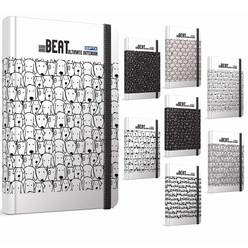 Gıpta - Gıpta Beat 19x26cm Dikişli Sert Kapak Defter 120yp Kareli 4226
