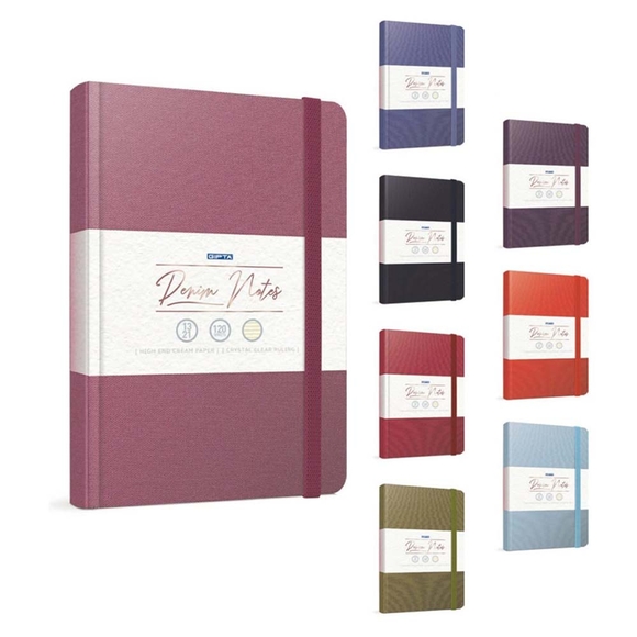 Gıpta Denım Notes İp Dikiş Sert Kapak Defter 19X26 120 Yp Çizgili 3939