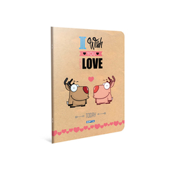 Gıpta - Gıpta Love Tel Dikişli Defter PP Kapak A5 40 Yaprak Çizgili 3-6917