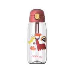 Gıpta Pipetli Kilitli Tritan Matara 600ML Kırmızı K755000 - Thumbnail