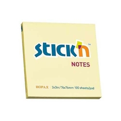 Gıpta Stickn Yapışkanlı Not Kağıdı 76x76 Pastel Sarı 100 yp 21007 - Thumbnail