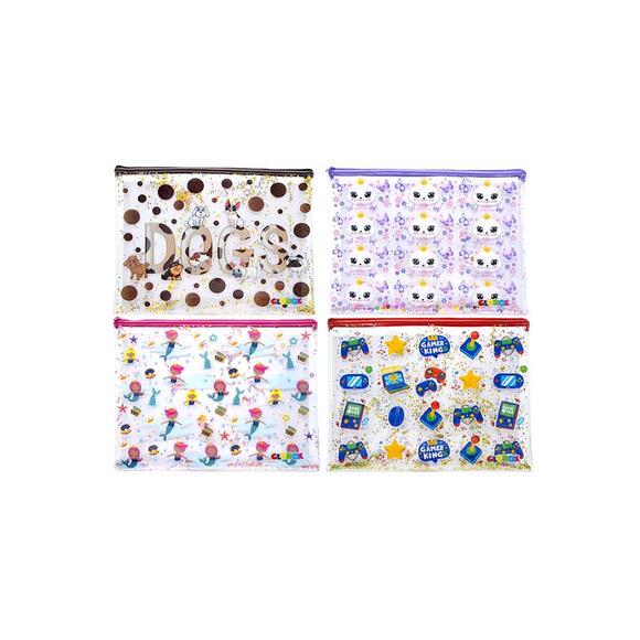 Globox A4 Fermuarlı Simli Pp Dosya 3943