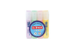 Globox - Globox Fosforlu Kalem 4Lü Pastel Renk 3230