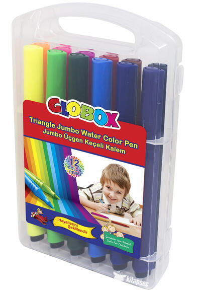 Globox Jumbo Üçgen Keçeli Kalem 12Li Kt 1128