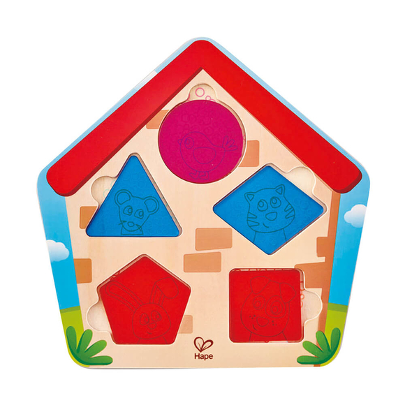 Hape Evdeki Geometri Yapboz E1613