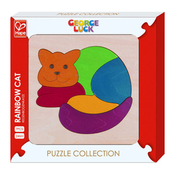 Hapee - Hape Gökkuşağı Kedi Puzzle E6500