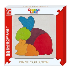 Hape Gökkuşağı Tavşan Puzzle E6504 - Thumbnail