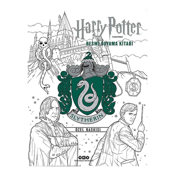 Harry Potter Filmlerinden Resmi Boyama Kitabı Slytherin Özel Baskısı