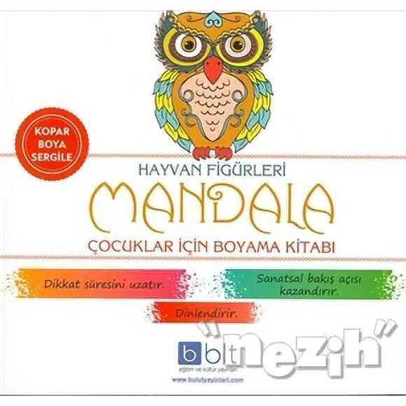 Hayvan Figürleri - Mandala Çocuklar İçin Boyama Kitabı