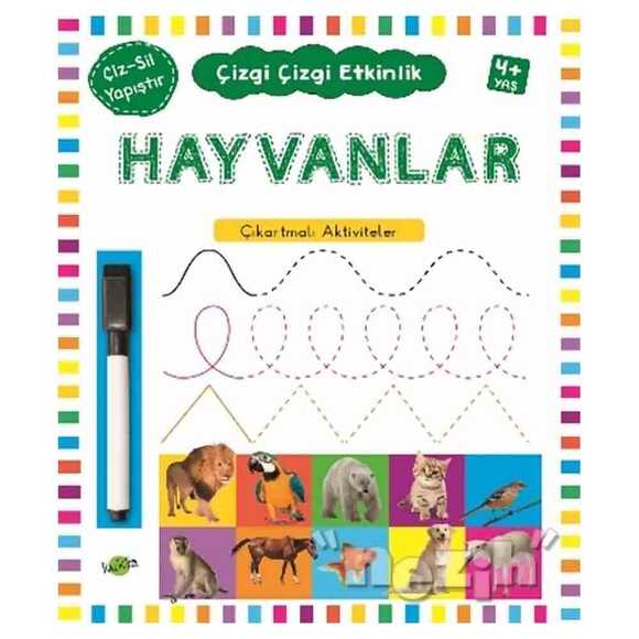 Hayvanlar 4 Yaş ve Üstü - Çizgi Çizgi Etkinlik