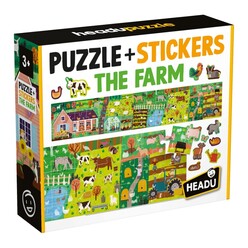 Headu - Headu Çiftlik Puzzle ve Çıkartmalar (3+ Yaş) MU59087