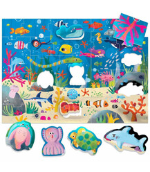 Headu Ecoplay Deniz Temalı Şekilli Puzzle (2-5 Yaş) MU29563 - Thumbnail