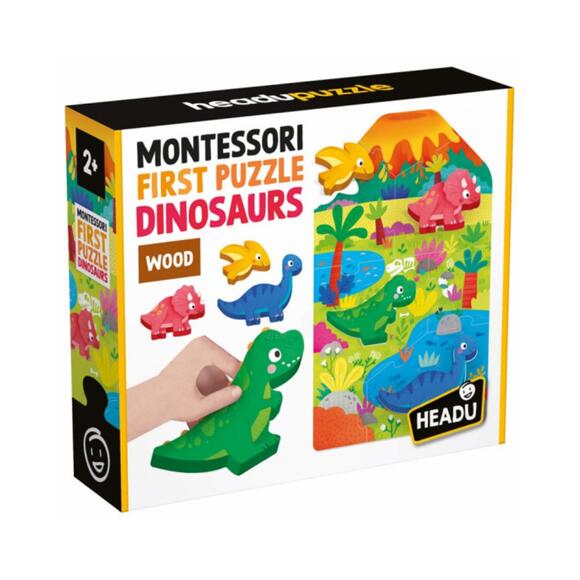 Headu Montessori İlk Ahşap Dinozor Puzzle MU59025