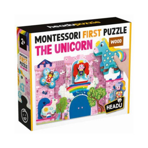 Headu Montessori İlk Ahşap Unicorn Puzzle (2-5 Yaş) MU56987