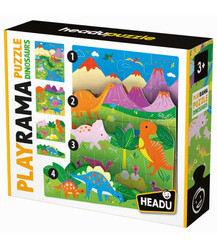 Headu - Headu Playrama Dinozorlar Puzzle (3-6 Yaş) MU55300