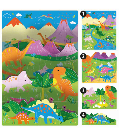 Headu Playrama Dinozorlar Puzzle (3-6 Yaş) MU55300