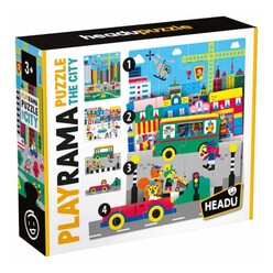 Headu - Headu Playrama Şehir Puzzle (3-6 Yaş) MU55331