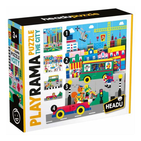 Headu Playrama Şehir Puzzle (3-6 Yaş) MU55331