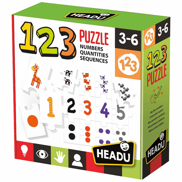 Headu Puzzle 123 Number (3-6 Yaş) IT-21093