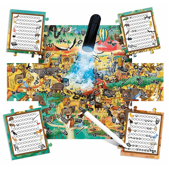 Headu Puzzle Explore The Safari Magic Light (5-10 Yaş) IT-21420