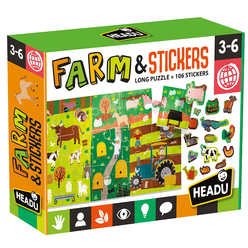 Headu Puzzle Farm & 106 Stickers (3-6 Yaş) MU-24926 - Thumbnail