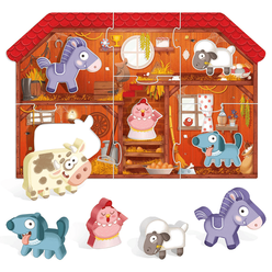 Headu Puzzle Montessori First Farm (2-4 Yaş) IT20140 - Thumbnail
