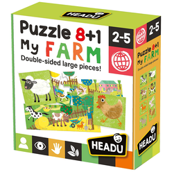 Headu Puzzle My Farm 8+1 (2-5 yaş) IT20867 - Thumbnail