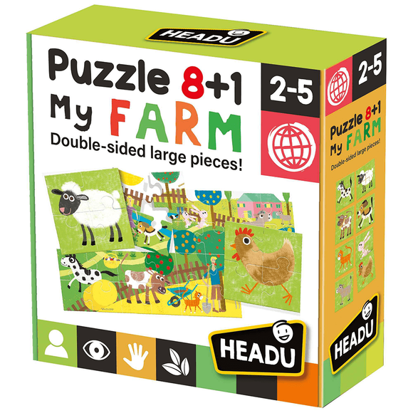 Headu Puzzle My Farm 8+1 (2-5 yaş) IT20867