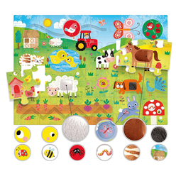 Headu Puzzle Tactile Montessori (1-4 Yaş) MU-23592 - Thumbnail